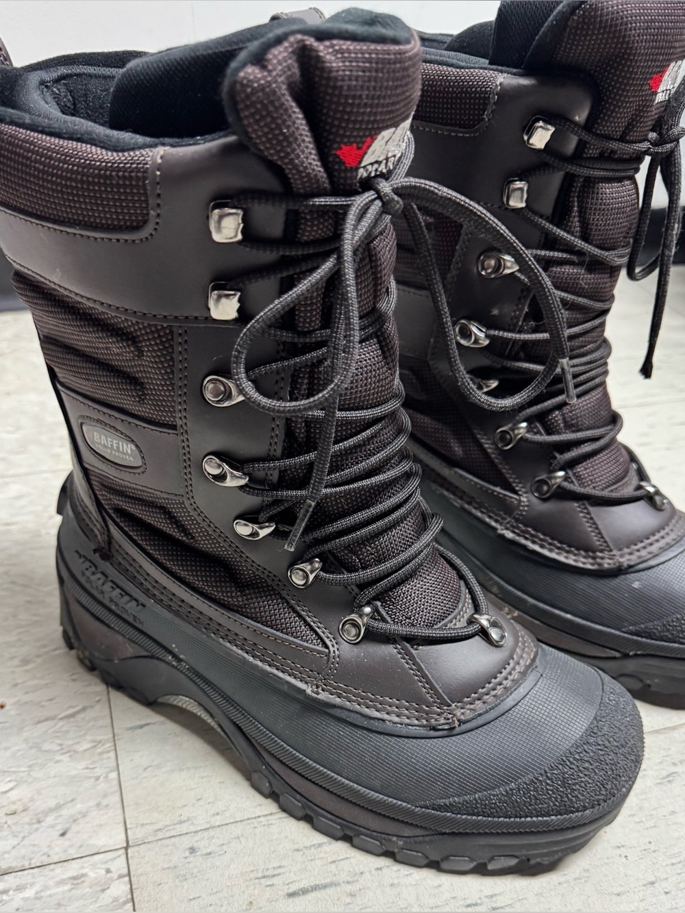 Baffin Mens Black/Brown Crossfire Boots Size 9